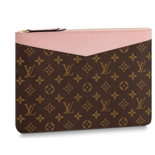 Louis vuitton originale Monogram Canvas DAILY POUCH M62048 rosa