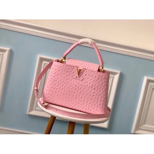 Louis vuitton modello di struzzo originale CAPUCINES PM M53665 Eau de Rose