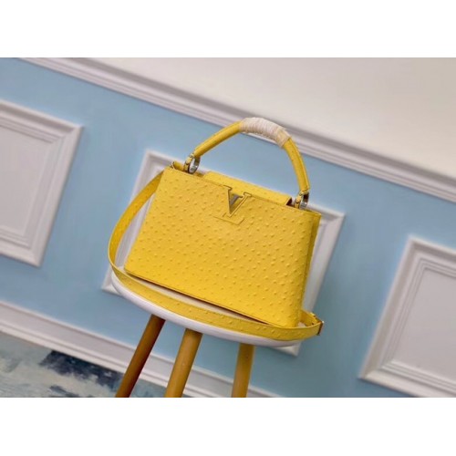 Louis vuitton modello struzzo originale CAPUCINES PM M53665 giallo