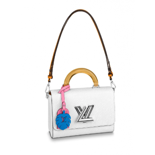 Louis vuitton originale TWIST Borsa tote media M56132 bianca