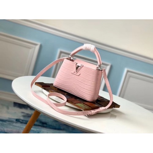 Louis vuitton coccodrillo originale CAPUCINES Mini M93163 rosa
