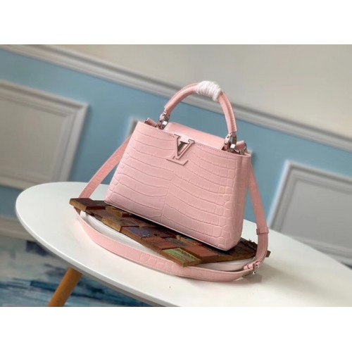 Louis vuitton coccodrillo originale CAPUCINES PM M94587 Eau de Rose