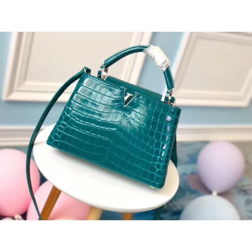 Louis vuitton coccodrillo originale CAPUCINES PM N93163 verde