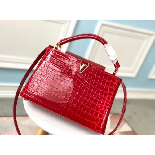 Louis vuitton coccodrillo originale CAPUCINES PM N93163 rosso