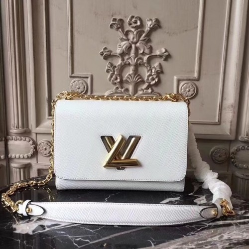 Louis vuitton pelle epi originale TWIST MM M50332 bianco