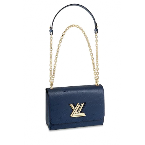 Louis vuitton pelle epi originale TWIST MM M52870 blu