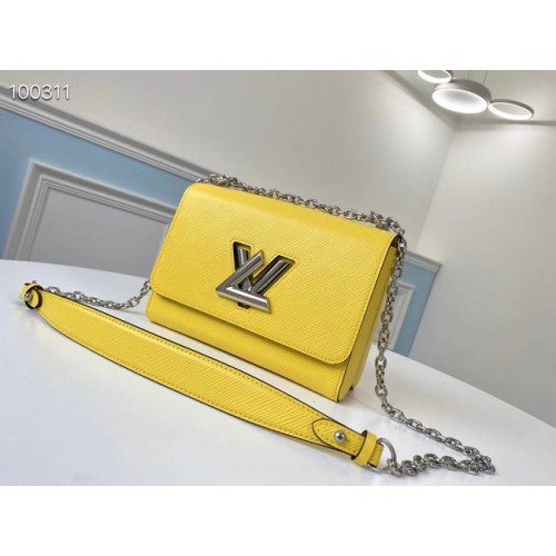 Louis vuitton pelle epi originale TWIST MM M66119 giallo