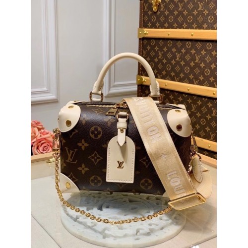 Louis vuitton originale in pelle PETITE MALLE SOUPLE M45531 crema