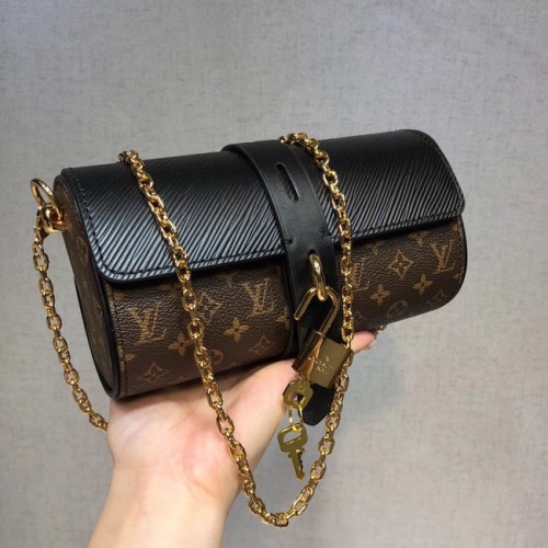 Louis vuitton originale tela monogramma PORTA OCCHIALI M43903 nero