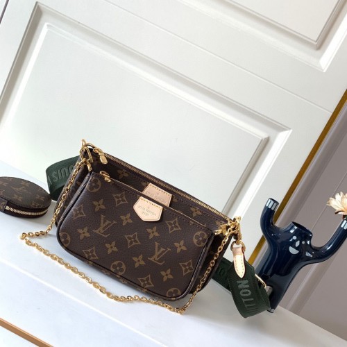 Louis vuitton Borsa a tracolla in tela monogram originale MULTI-POCHETTE ACCESSORI M44813 Verde