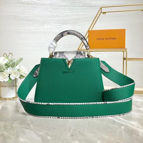 Louis vuitton originali in pelle di taurillon Capucines BB M48865 verde
