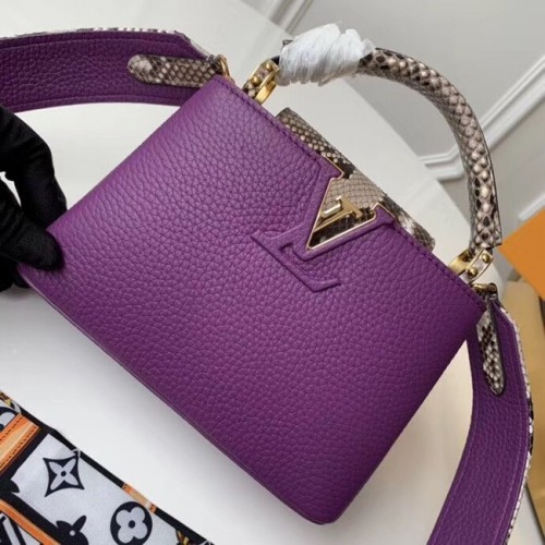 Louis vuitton originali in pelle di taurillon Capucines Mini N95509 viola