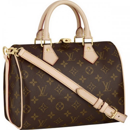 Louis Vuitton Monogram Canvas Speedy 25 con tracolla M40390
