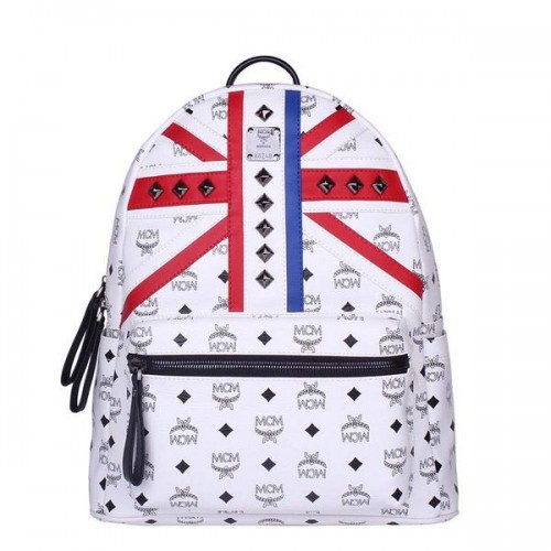 Zaino MCM Medium Flag of UK MC5173 Bianco