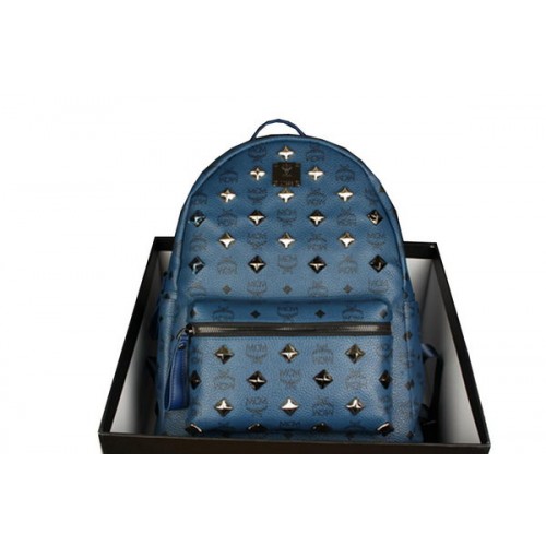 Zaino MCM Stark mini in pelle di vitello 8031 RoyalBlue