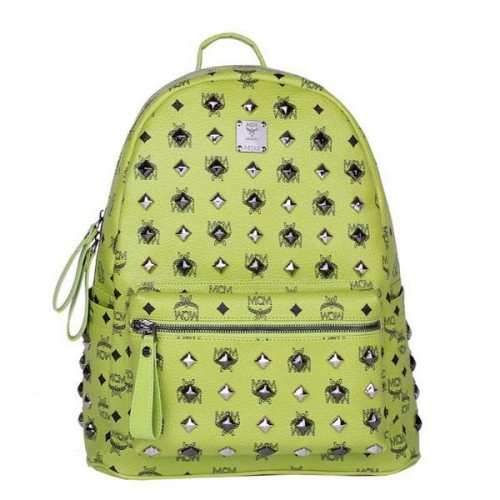 Zaino medio MCM Stark con borchie MC2089 Verde