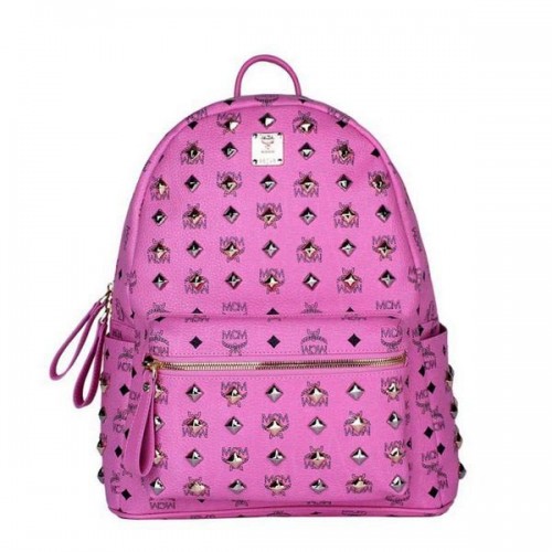 Zaino medio MCM Stark con borchie MC2089 Rosy