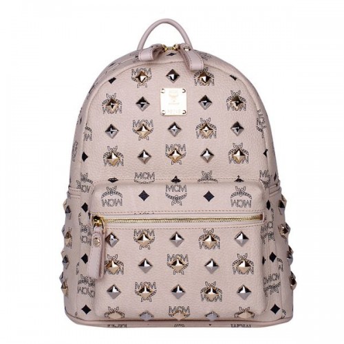 Zaino piccolo MCM Stark con borchie MC2089S OffWhite