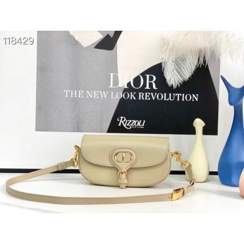 BORSA DIOR BOBBY MEDIA Pelle di vitello box color talpa calda M9327 Beige