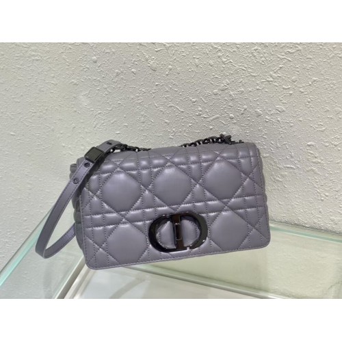 BORSA DIOR CARO MEDIA Gradient Cannage Lambskin M9242WN grigio