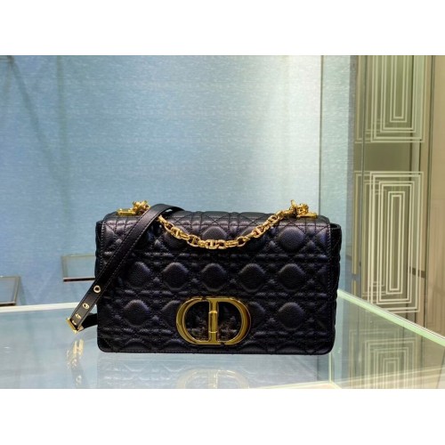 BORSA CARO DIOR MEDIA Pelle di vitello Cannage morbida M9242 nera