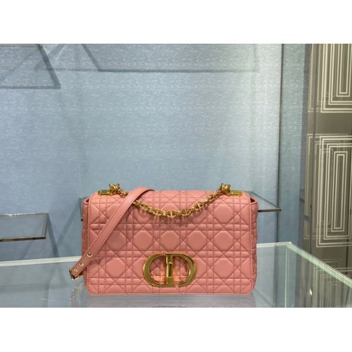 BORSA CARO DIOR MEDIA Pelle di vitello Cannage morbida M9242 rosa