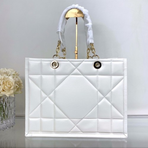 BORSA TOTE DIOR ESSENTIAL MEDIA Pelle di vitello M8721 BIANCO