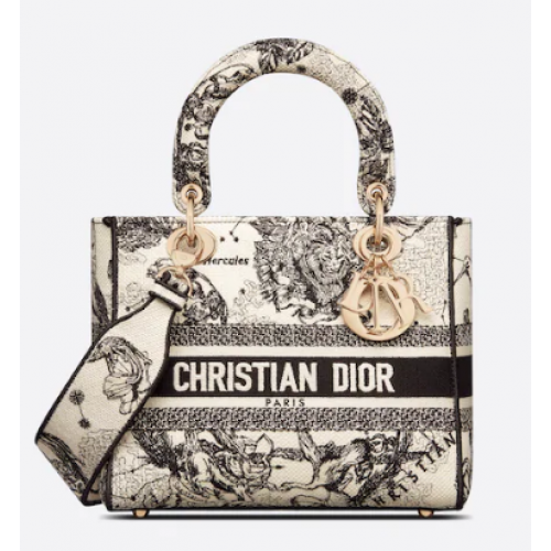 MEDIO Ricamo Zodiaco Latte Toile de Jouy DIOR M0565OR