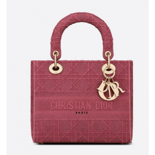 BORSA MEDIA LADY D-LITE Ricamo Cannage Mallow Rose M0565OREY