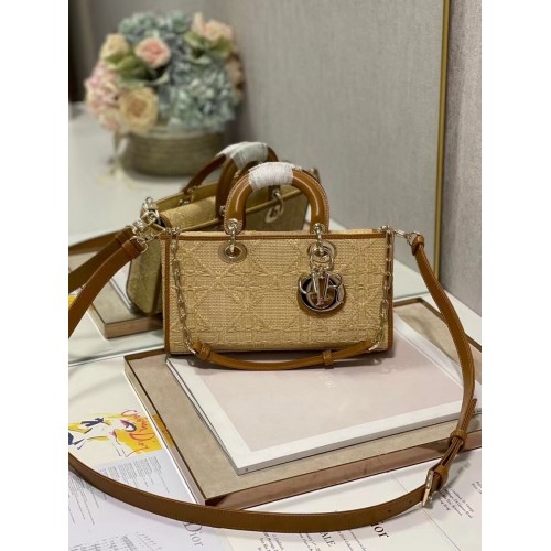 BORSA MEDIA LADY DIOR C9627 Albicocca