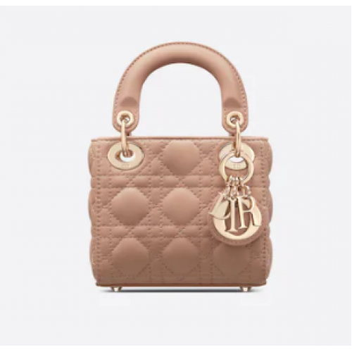 BORSA MICRO LADY DIOR Rose Des Vents Cannage Lambskin S0856ON