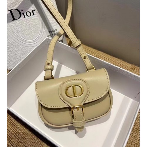 MINI DIOR BOBBY BAG Warm Taupe Box Pelle di vitello S5109U Crema
