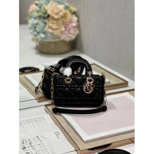 BORSA MINI DIOR LADY D-JOY Cannage Agnello M0540ONG nero