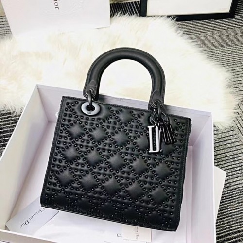 BORSA MINI LADY DIOR VITELLO M0579S nera