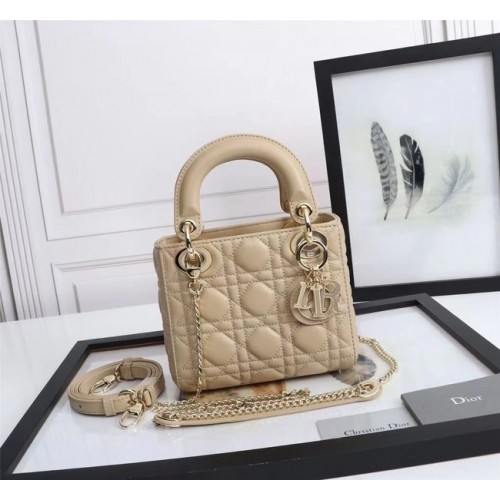 BORSA MINI LADY DIOR Pelle di agnello M0566OE Beige