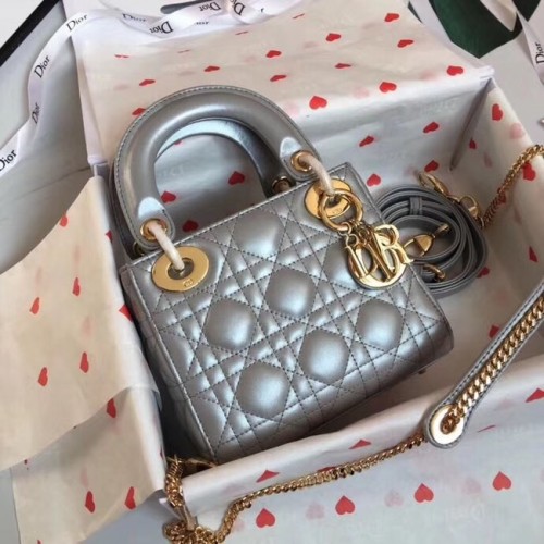 MINI LADY DIOR-TAS VAN LAMSLEER M15P grigio