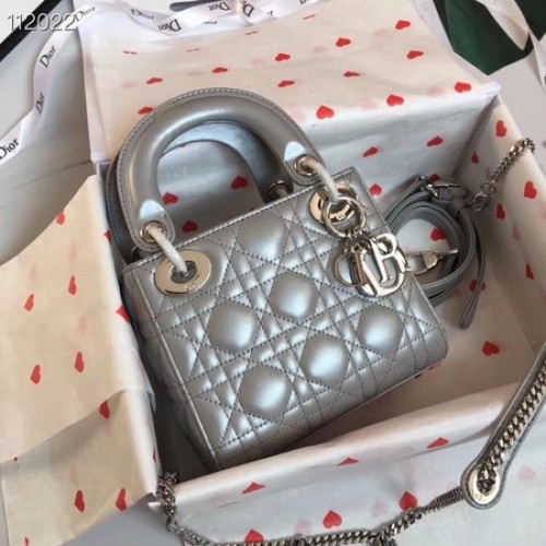 MINI LADY DIOR-TAS VAN LAMSLEER M15P grigio