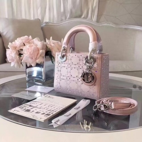 MINI LADY DIOR-TAS VAN SATIJN M0500PRTC rosa