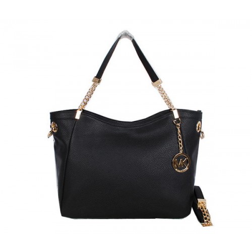 Borsa da viaggio Michael Kors Jet Set in pelle granulosa MK0913 nera