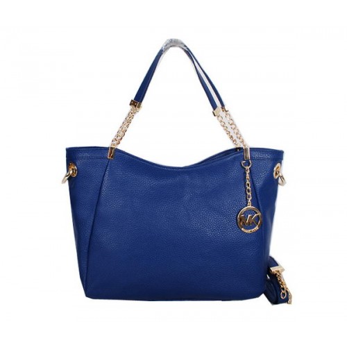 Borsa da viaggio Michael Kors Jet Set in pelle granulosa MK0913 blu