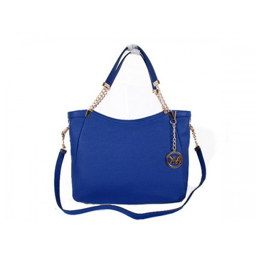 Borsa da viaggio Michael Kors Jet Set in pelle granulosa MK8706 blu