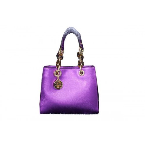 Borsa da viaggio Michael Kors Jet Set in pelle iridescente MK9008 viola