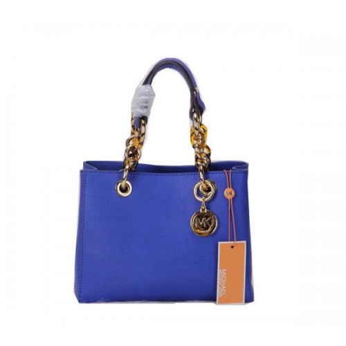 Michael Kors Borsa da Viaggio Jet Set Pelle Originale MK0619 Blu
