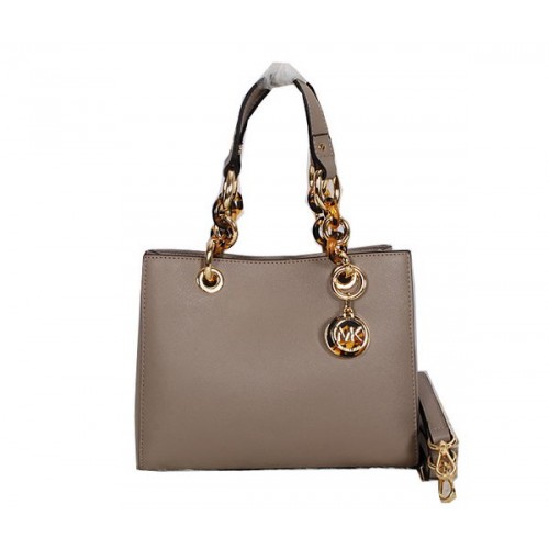 Borsa da viaggio Michael Kors Jet Set in pelle Saffiano MK0917 grigia