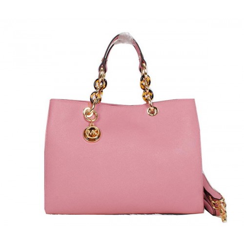 Borsa da viaggio Michael Kors Jet Set in pelle Saffiano MK8860 rosa