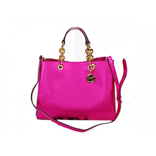 Michael Kors Borsa da Viaggio Jet Set in Pelle Perlata N8860 Rosa