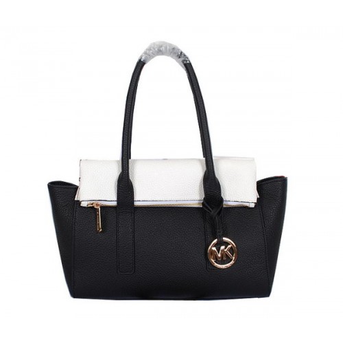 Borsa tote da viaggio Michael Kors Jet Set MK7799 in bianco e nero