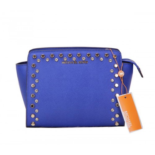 Michael Kors MK1879 Borsa a tracolla Mini Selma blu