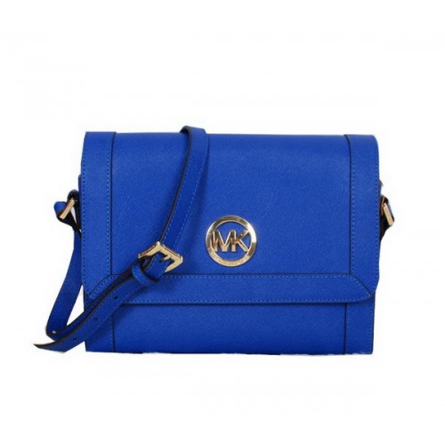 Borsa Messenger Michael Kors Pelle Saffiano MK8702 Blu