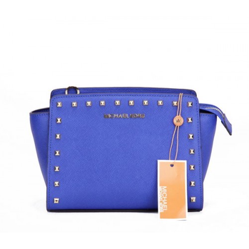 Borsa a tracolla Mini Selma Michael Kors MK1868 Rivetto blu